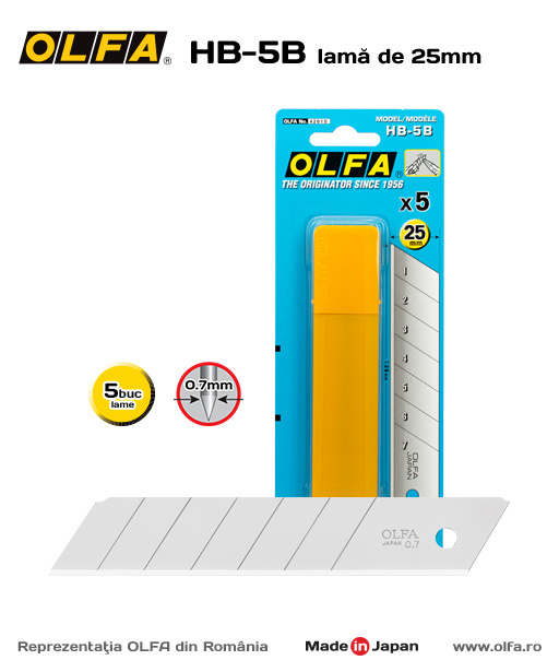 OLFA HB-5B Lame standard 25 mm