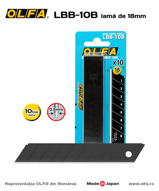 OLFA LBB-10B Lame standard 18mm