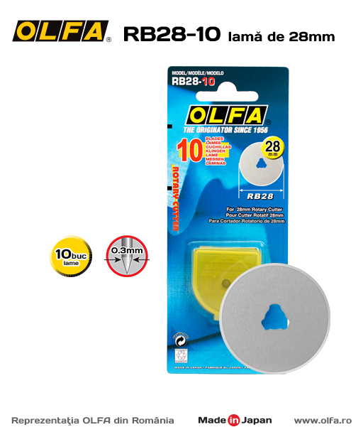 OLFA RB28-10 Lamă pentru tăieri cercuri de 28 mm