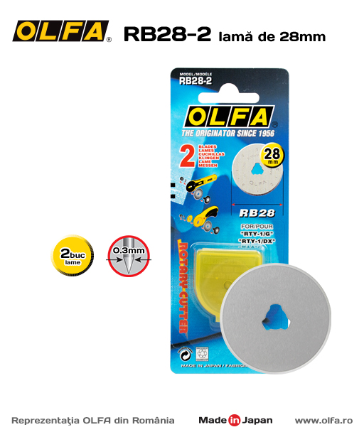 OLFA RB28-2 Lamă pentru tăieri cercuri de 28 mm