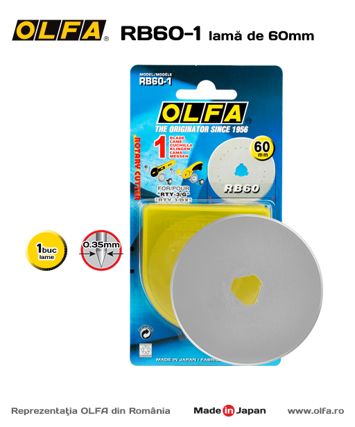 OLFA RB60-1 Lamă pentru tăieri cercuri de 60 mm